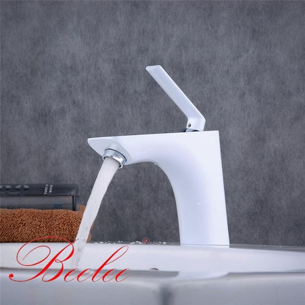 

bathroom sink faucets lavatory and cold water mixer tap luxury basin faucet for kitchen white/black real copper alloy