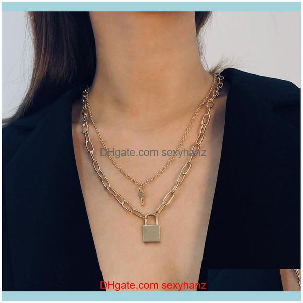 

& pendants jewelrylalynnly punk rock key love lock pendant gold color chain gothic choker necklace statement necklaces for women jewelryn786, Silver