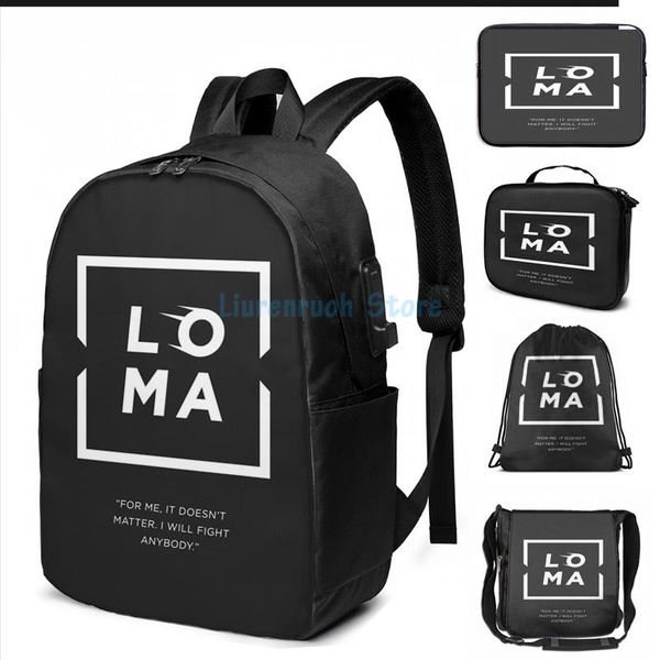 

funny graphic print vasyl lomachenko(11) usb charge backpack men school bags women bag travel laptop