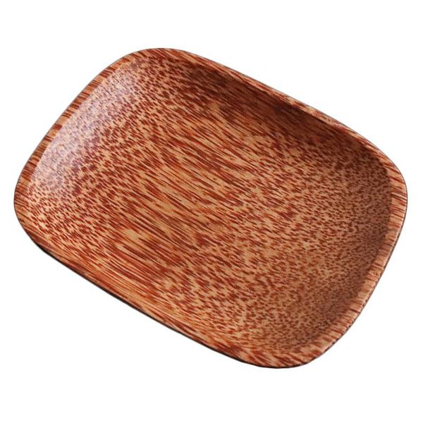 

1pc creative stylish tray simple durable plate home breakfast brown bowls