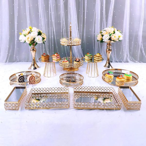 

other bakeware 12pcs gold cake stand set cupcake tray tools home decoration dessert table decorating party wedding display