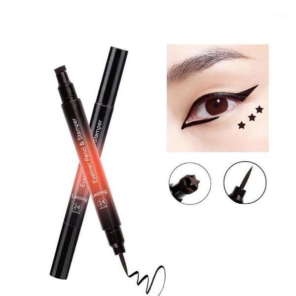 

in 1 double head waterproof eeyeliner long lasting black eyeliner no blooming eye liner pen makeup tool easy to wear1