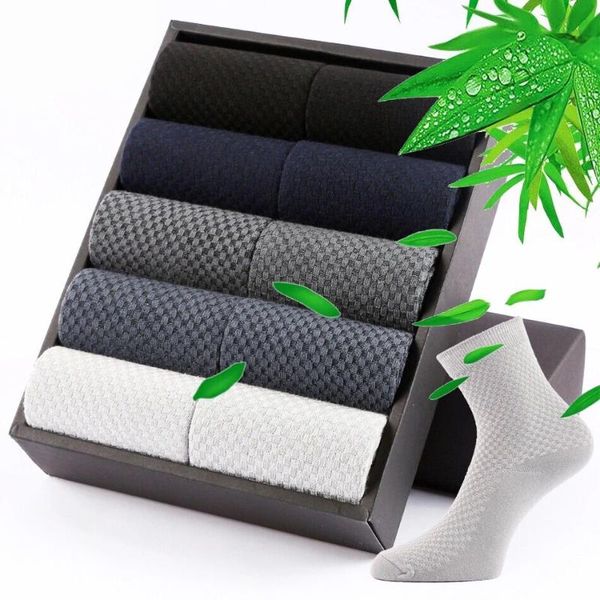

pairs plus size business bamboo fiber socks men leather shoes formal wear office travel breathable black short man men's
