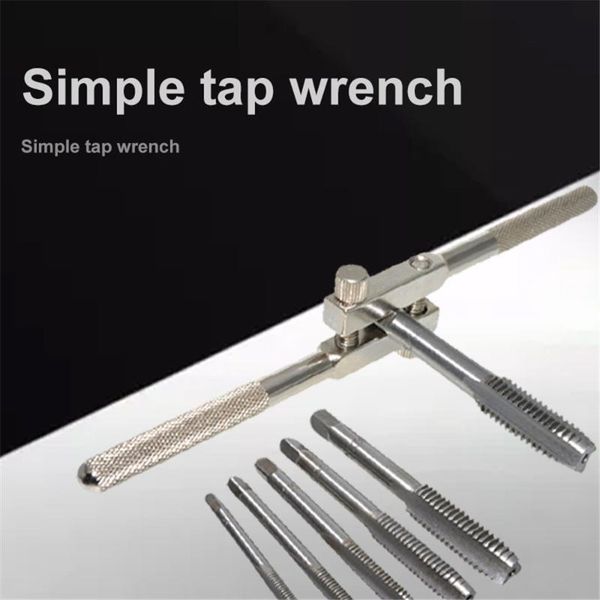 

7pcs portable m4-m12 tap wrench drill bit set metric screw thread twist hand tapping tools