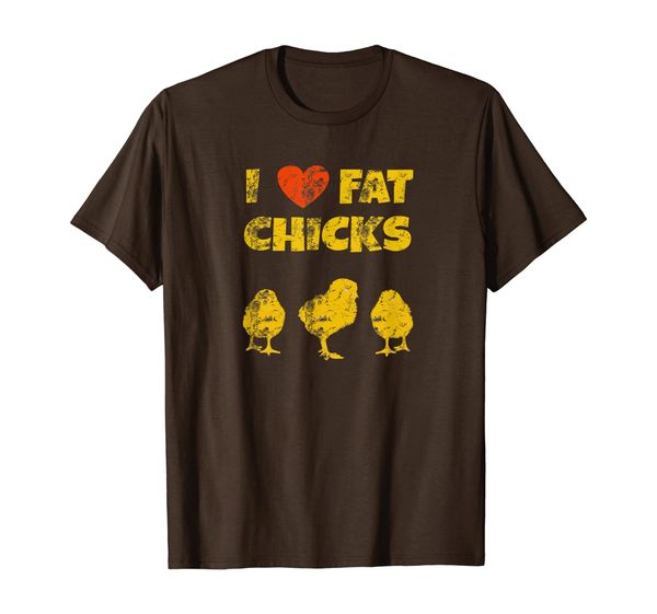 

funny chicken farmer gift - i love fat chicks, White;black