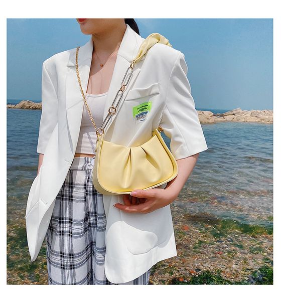 

korean bag of the ins version messenger 2021 fold simple chain summer new shoulder female small fashion trendy underarm eslnf