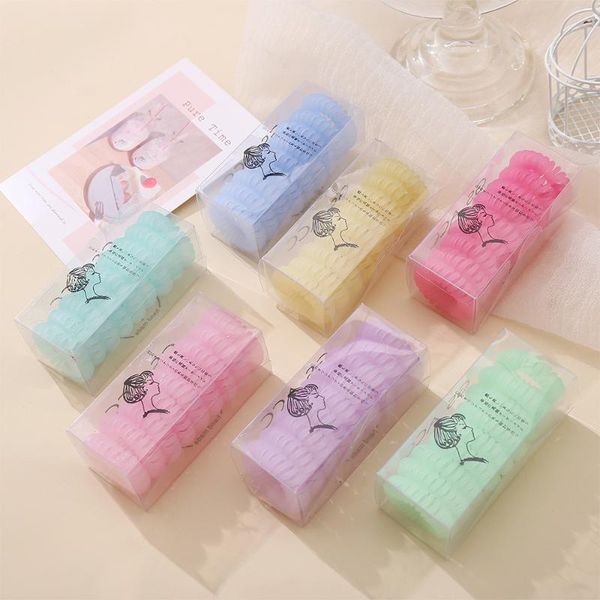 

summer elastic telephone wire hair bands girl woman accessories rubber band headwear rope spiral shape ties, Slivery;white
