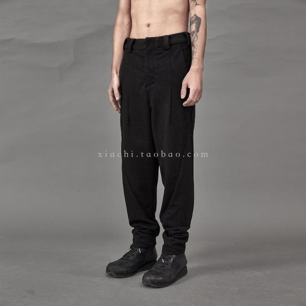 

men's pants 2021 clothing bigbang hair stylist fashion stereo cutting original design low crotch singer costumes 27-46, Black