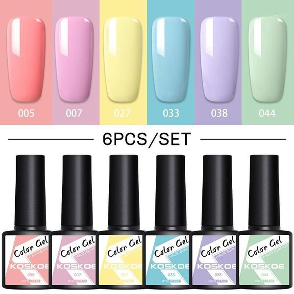 

gel nail polish set 6pcs hybrid varnish soak off uv led semi permanent all for manicure art kit kits1
