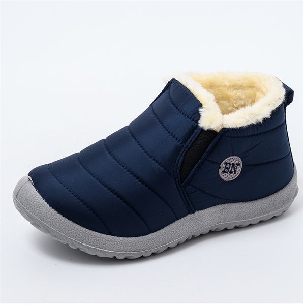 

women boots ultralight winter shoes women ankle botas mujer waterpoor snow boots female slip on flat casual shoes plush footwear 211103, Black