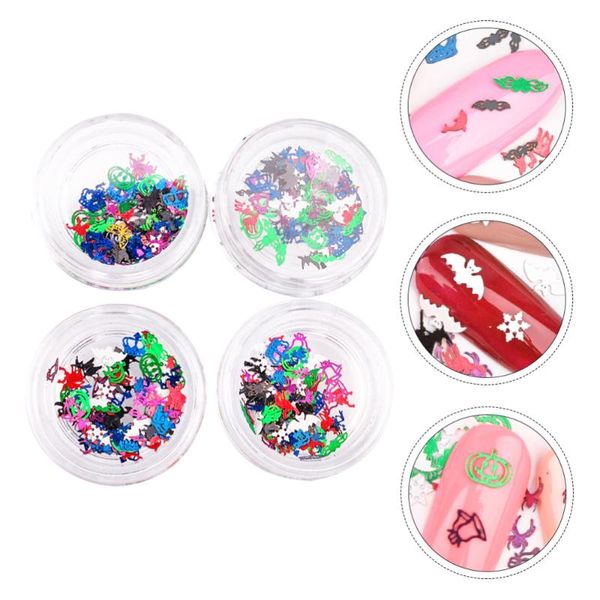 

nail glitter 4 boxes fingernail decals manicure stickers decors for, Silver;gold