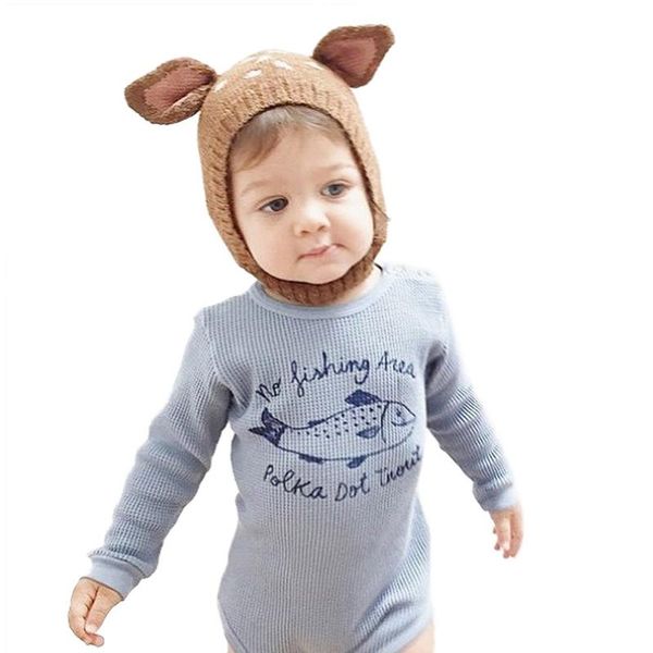 

caps & hats autumn and winter baby hat knitting plush girl boy cap children toddler kids born, Yellow