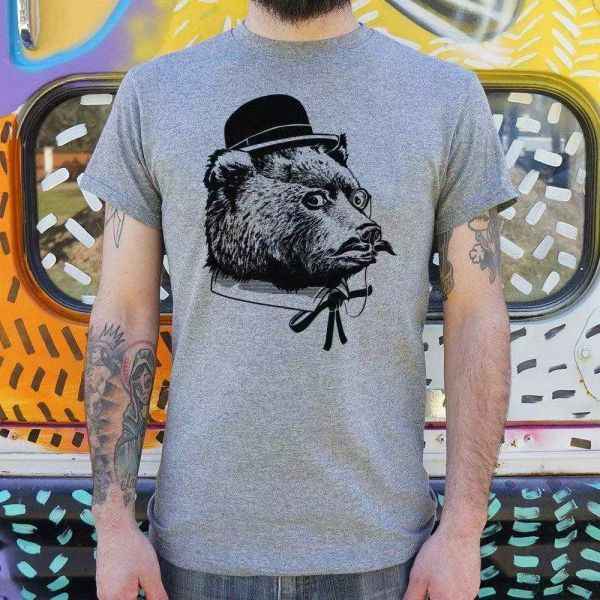 

fancy bear t-shirt | short sleeve graphic tee, White;black