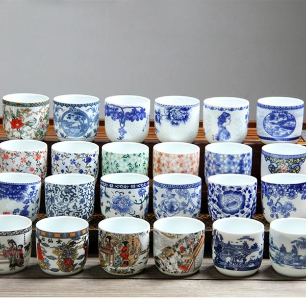 

mugs blue-and-white ceramic teacup tea cup porcelain of chinese small 110ml mug