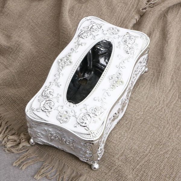 

tissue boxes & napkins continental carved upscale acrylic box pumping tray retro napkin home restaurant decorations(silver white)