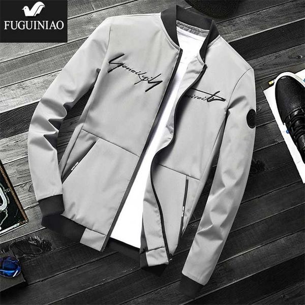 

spring men's bomber zipper jacket male casual streetwear hip hop slim fit pilot coat men embroidered clothing 211110, Black;brown