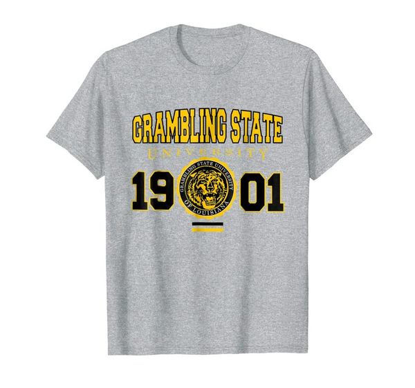 

men's t-shirts grambling 1901 state university t shirt, White;black