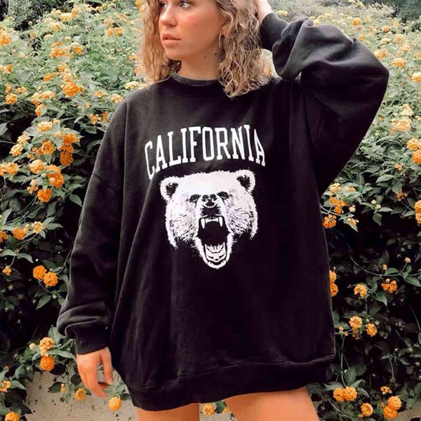 

women's hoodies & sweatshirts fashion casual boyfriend hoodie women autumn all-match long sleeve sweatshirt graphic cotton female kg4t, Black