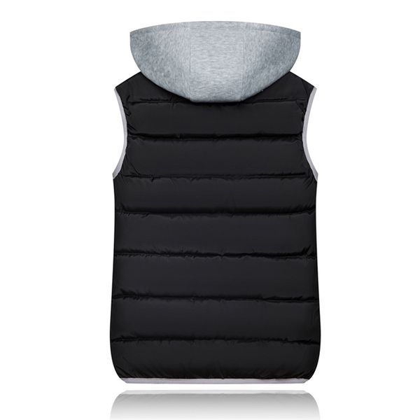 

winter coat hooded warm vest plus size candy color cotton jacket female women wadded feminina chalecos, Black;white