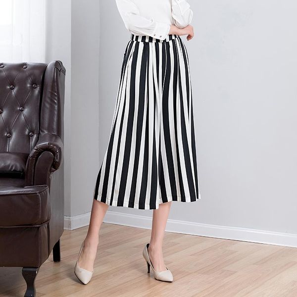 

women's pants & capris natural silk woemen real wide leg, Black;white