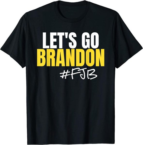 

men's t-shirts let's go brandon t-shirt, White;black