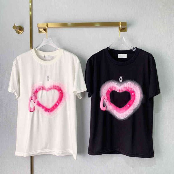 

latest designer women's t-shirt 22ss short sleeve tshirt loose casual women clothing love letter logo brand summer round neck pullover, White