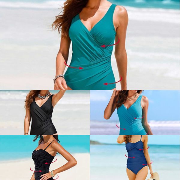 

women's triangle pleated cross one-piece swimsuit 20222021, White;black