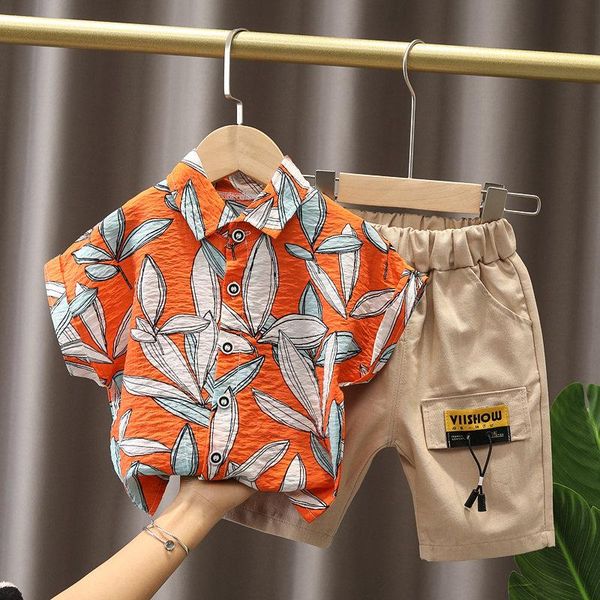 

clothing sets children cotton clothes baby sport boys causal full printe print t-shirt shorts 2pcs/sets infant kids fashion toddler tracksui, White