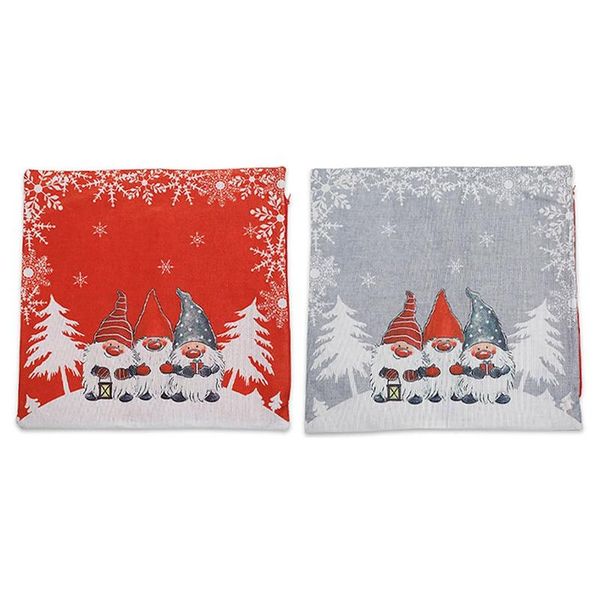 

pillow case botique-2 pcs santa claus pattern linen home decor pillowcase throw cushion cover square decorative