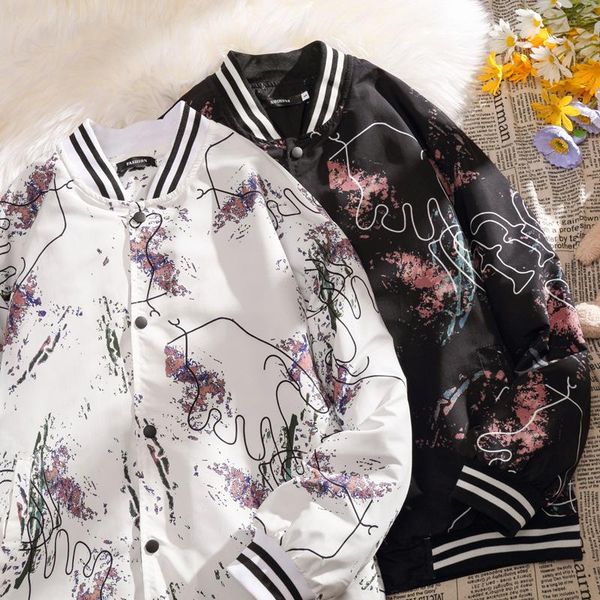 

men's jackets 2021 men women varsity bomber oversized hip hop streetwear casual baseball uniform coats vintage male letterman jacket, Black;brown