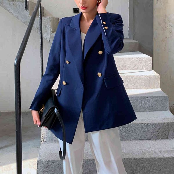 

suits elegant double-breasted women's casual blazers sleeve long female spring blazer jackets ladies'office jacket, White;black