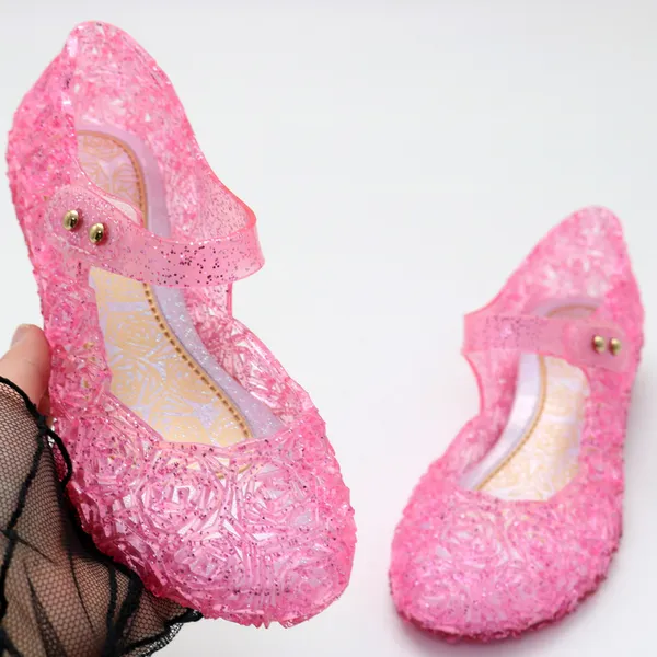 

Childrens Shoes Frozen Aisha Princess Girls High-heeled Crystal Sandals Kids Performance Shoes GSS25, 01