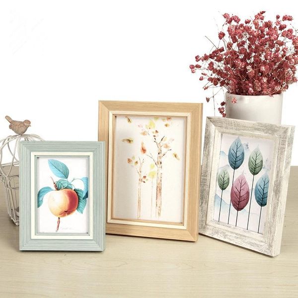 

frames and mouldings 5/6/7/8/10 inch picture children room decoration gift deskpo frame 3 colors wedding birthday fotos 1pc