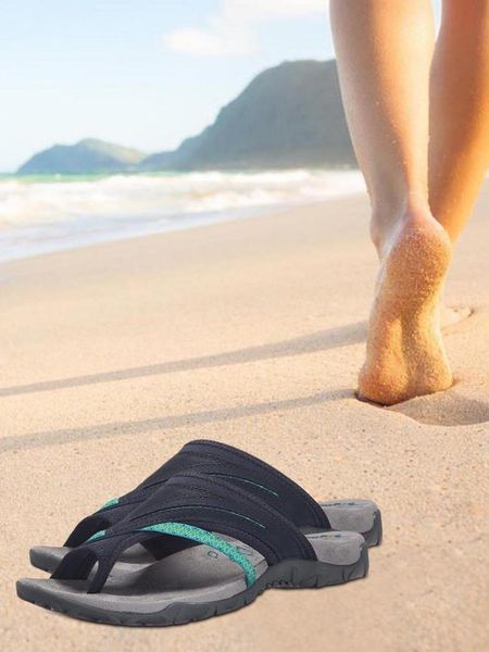 

sandals women/men flip flops outdoor casual comfort beach thong travel cool flip-flops flat-bottom, Black