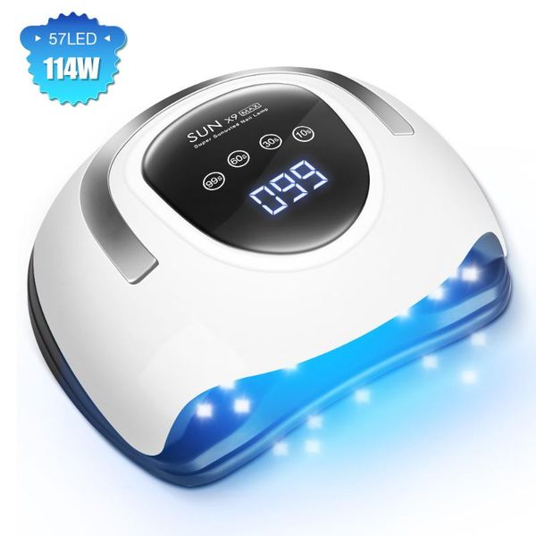 

nail dryers 114w uv lamp for nails dryer curing all gel polish with motion sensing lcd display touch switch pedicure manicure tool