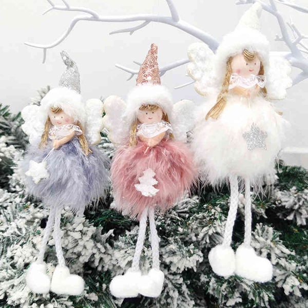 

new christmas tree small pendant gift decoration plush girl angel pendant ornament