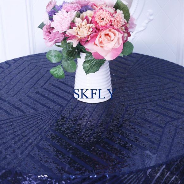 

table cloth sq026e 2021 pattern beaded wedding navy blue sequin or line