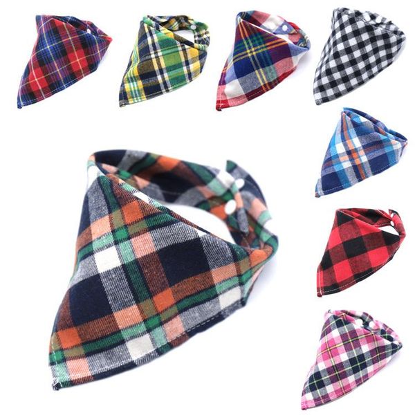

dog apparel 60 x pet grooming product classic plaid puppy bandana adjustable bow tie cat triangular bandage supplies