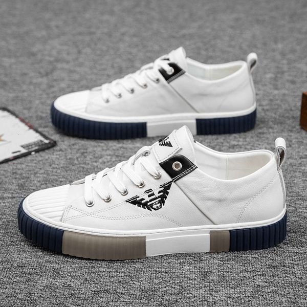 

2021 spring new flat soled men's leisure trendy leather shoes j6b7 casual shoes j6b7, Black