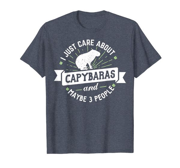 

capybaras t-shirt - i just care about capybaras, White;black