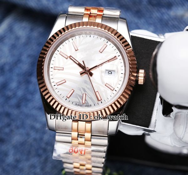 

hight quality 41mm date miyota 8215 automatic mens watch 126231 126233 126234 126200 rose gold case gents sport watches stainless steel brac, Slivery;brown