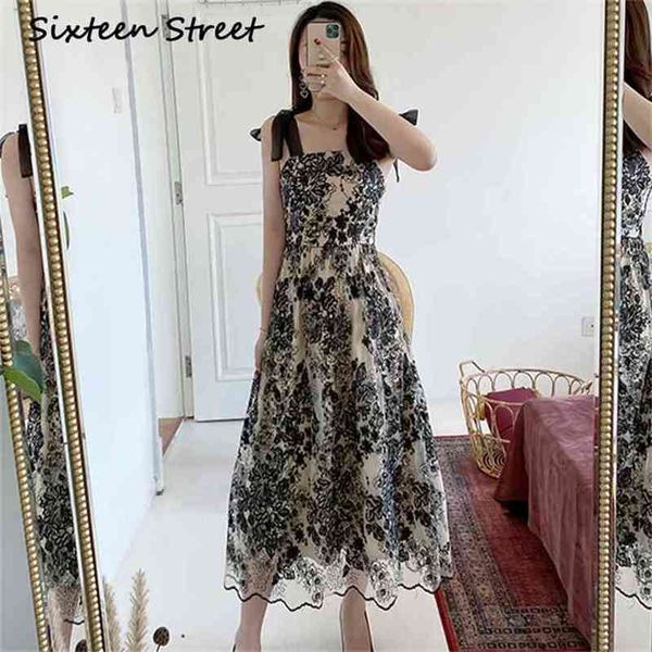 

sequin embroidery woman mesh dress summer spaghetti strap slash neck casual design psrty black lace maxi dress 210603, Black;gray