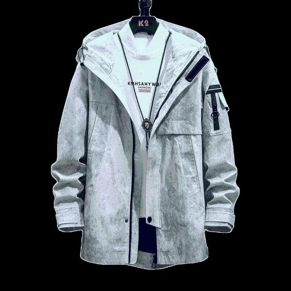 

men's jackets college japanese bomber jacket men casual hiphop hooded spring autumn army military streetwear cargo coat, Black;brown