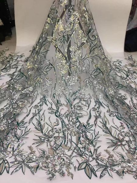 

ribbon blue gold sequins french tulle lace fabric 2021 african latest material for evening party, Pink;blue