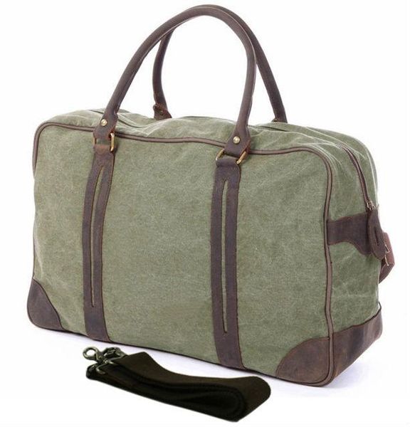 

men's travel bag, canvas military style, big, weekend duffel bags