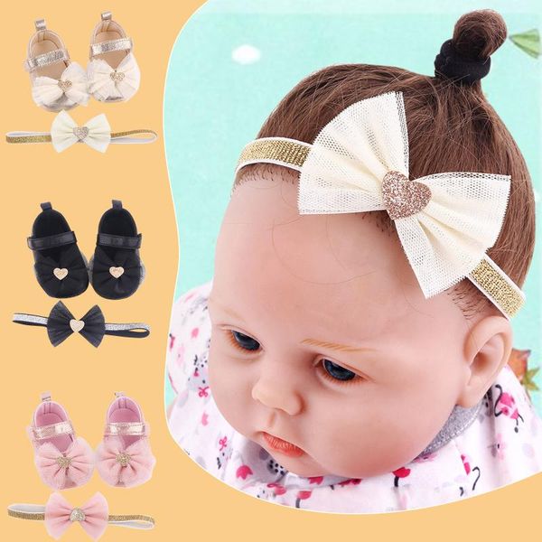 

sandals 3# baby girl +headband infant toddler girls bowknot shoes for toddlers lovely soft prewalker princess, Black;red