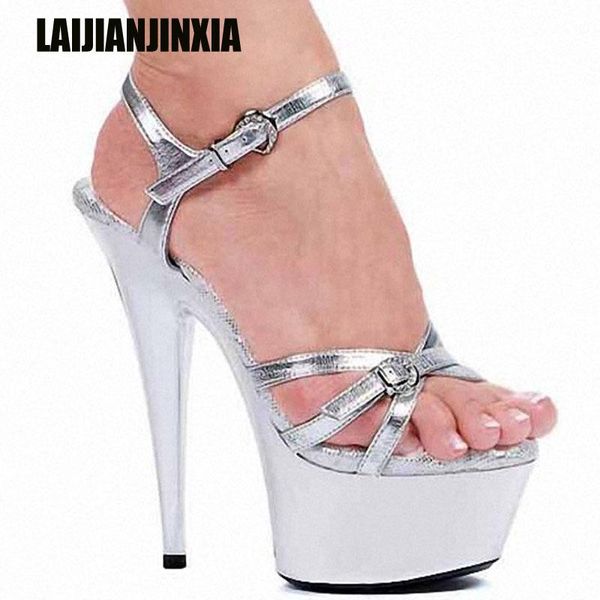

cm ultra high heels women's sandals british retro personality tall night pole dancing shoes dress, Black