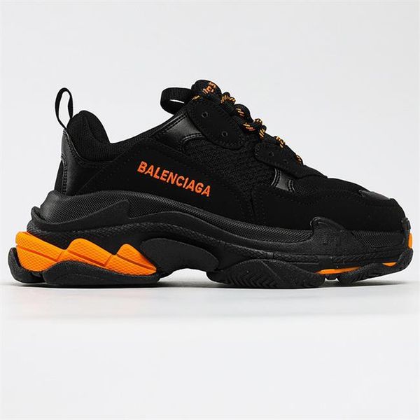 

2021 paris crystal boots triple s casual shoes dad platform sneakers for men women vintage old grandpa trainer eur36-45, Black