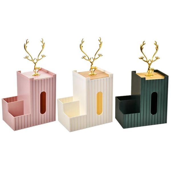 

tissue boxes & napkins luxury multifunction box cover elk antlers jewelry holder remote control cosmetics deskorganizer for bedroom livi