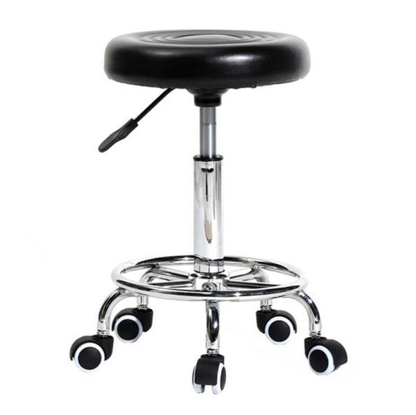 

2022 furniture fashion round with lines rotation bar stool black chair desk